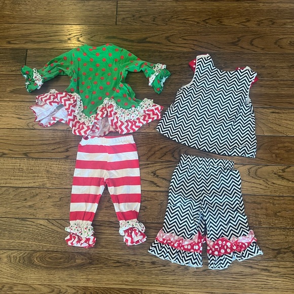 Girls 12 Month Christmas Outfits, Peaches ‘n Cream & Southern Tots - Picture 2 of 2